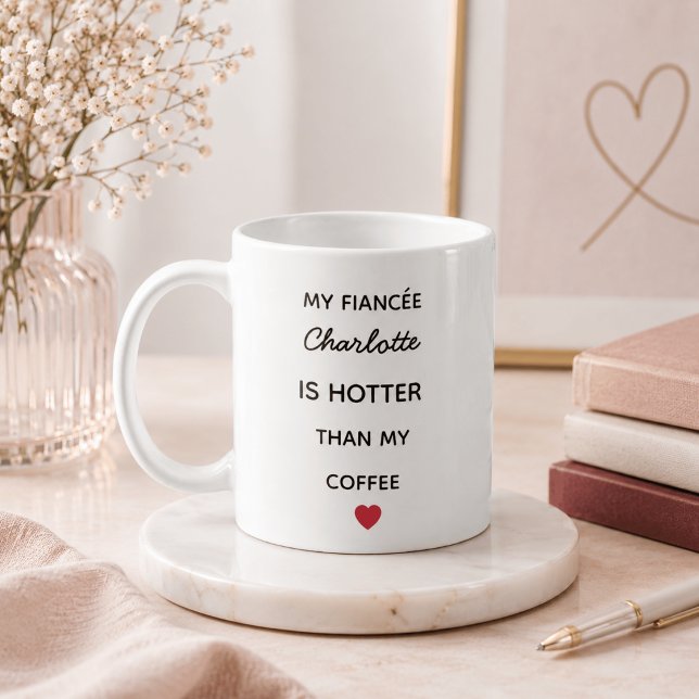 Modern Personalised Fiancée Coffee Mug (Creator Uploaded)