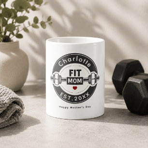 Modern Personalised Fit Mum Mothers Day Mug