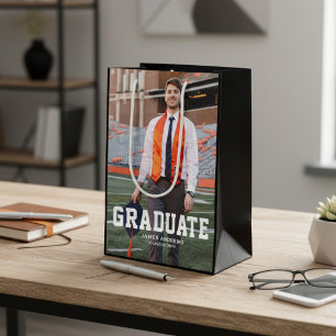 Modern Personalised Grad Photo Graduation Medium Gift Bag