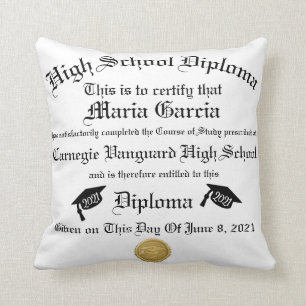 Modern Personalised Graduation Diploma Unique Thr Cushion