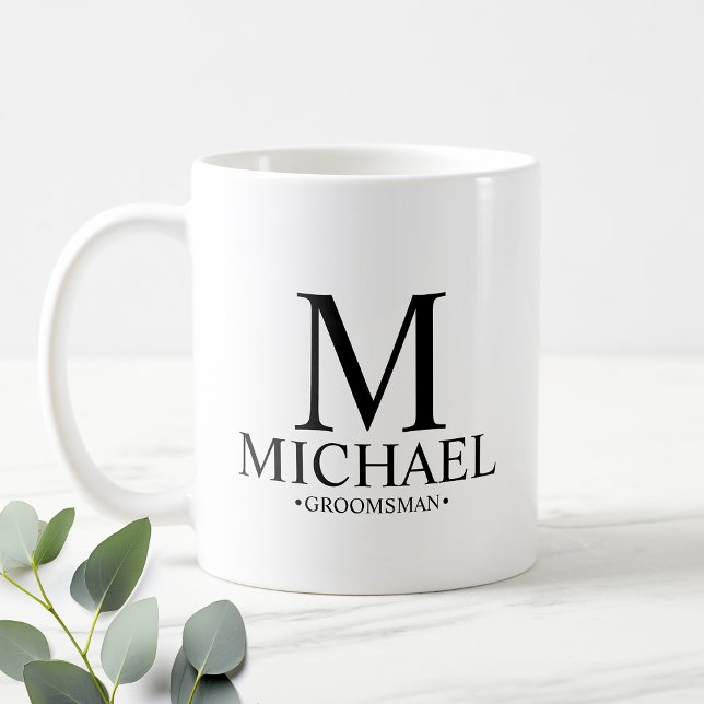 Modern Personalised Groomsman Coffee Mug (Creator Uploaded)
