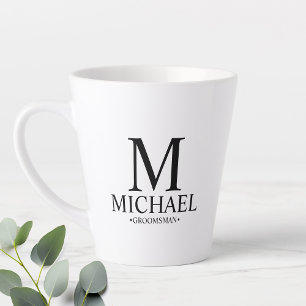 Modern Personalised Groomsman Coffee Mug