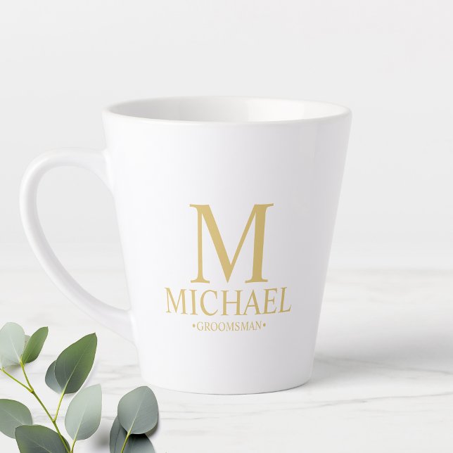 Modern Personalised Groomsman Coffee Mug (Creator Uploaded)
