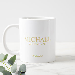 Modern Personalised Groomsman Coffee Mug