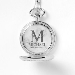 Modern Personalised Groomsman Name and Monogram Watch