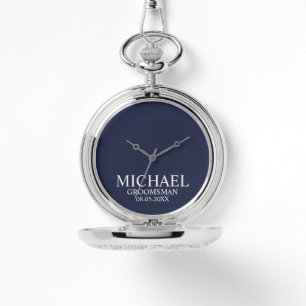 Modern Personalised Groomsman's Name and Monogram Watch