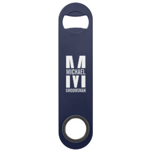 Modern Personalised Groomsmen Monogram and Name