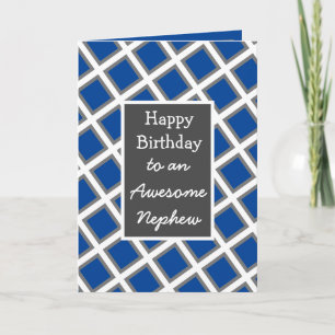 Modern Personalised Happy Birthday Nephew Card