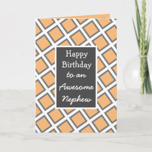 Modern Personalised Happy Birthday Nephew Card