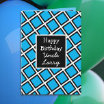 Modern Personalised Happy Birthday Uncle Card<br><div class="desc">Abstract simple Modern Personalised Happy Birthday Uncle Card.</div>