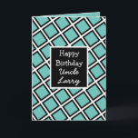 Modern Personalised Happy Birthday Uncle Card<br><div class="desc">Abstract simple Modern Personalised Happy Birthday Uncle Card.</div>