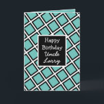 Modern Personalised Happy Birthday Uncle Card<br><div class="desc">Abstract simple Modern Personalised Happy Birthday Uncle Card.</div>