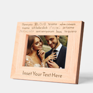 Modern Personalised "I Love You" Romance Languages Etched Frames