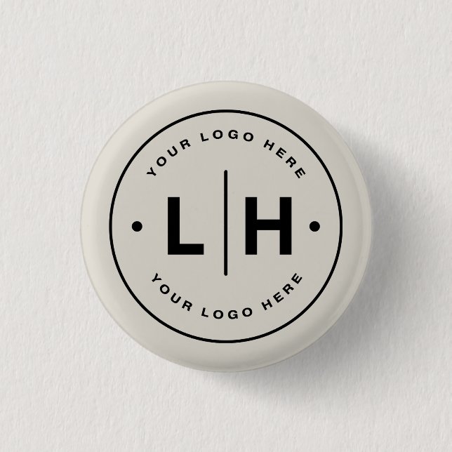 Modern Personalised Logo Business 3 Cm Round Badge (Front)
