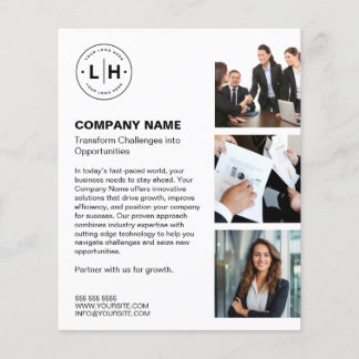 Modern Personalised Logo White Business Flyer