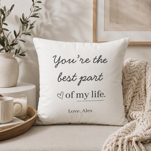 Modern Personalised Love Quote Throw Pillow (Creator Uploaded)