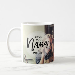 Modern Personalised Love You Nana Photo Coffee Mug