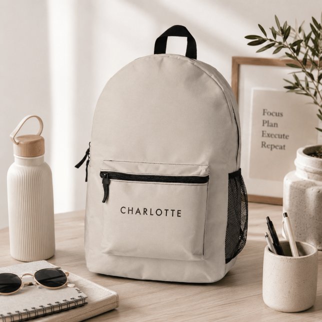 Modern Personalised Minimalist Name Backpack (Creator Uploaded)