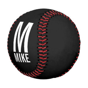 Modern Personalised Monogram and Name Baseball