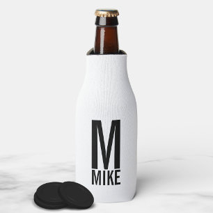 Modern Personalised Monogram and Name Bottle Cooler