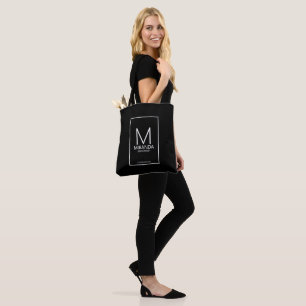 Modern Personalised Monogram and Name Bridesmaid Tote Bag