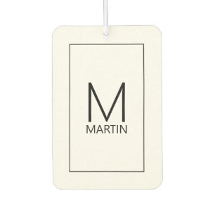 Modern Personalised Monogram and Name Car Air Freshener