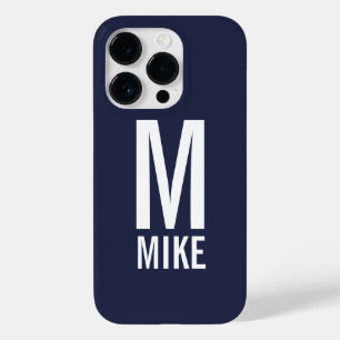 Modern Personalised Monogram and Name Case-Mate iPhone 14 Pro Case