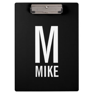 Modern Personalised Monogram and Name Clipboard