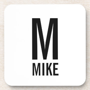 Modern Personalised Monogram and Name Coaster