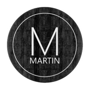 Modern Personalised Monogram and Name Cutting Boar Cutting Board