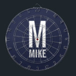 Modern Personalised Monogram and Name Dartboard<br><div class="desc">Modern Black and White Bold Monogram Design featuring personalised monogram and name in modern bold sans serif font style.
Unique gift for dad,  husband,  grandparents and more.
Also perfect as modern loft/minimalist home decor accessories,  birthday gift,  holiday gift,  family reunion gift,  housewarming gift and gift for any special occasions.</div>