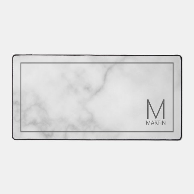Modern Personalised Monogram and Name Desk Mat (Front)