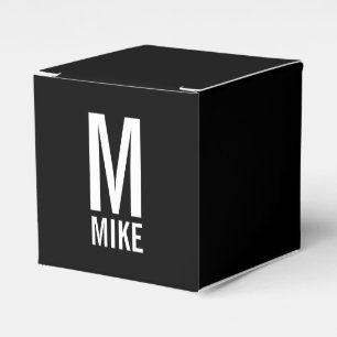 Modern Personalised Monogram and Name Favour Box