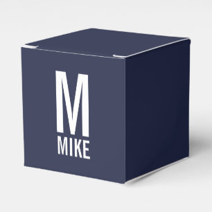 Modern Personalised Monogram and Name Favour Box