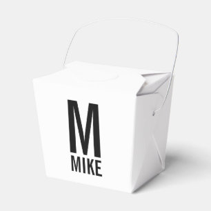 Modern Personalised Monogram and Name Favour Box