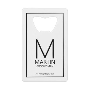 Modern Personalised Monogram and Name Groomsmen
