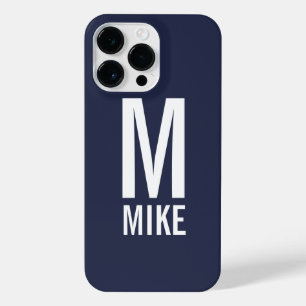 Modern Personalised Monogram and Name iPhone 14 Pro Max Case