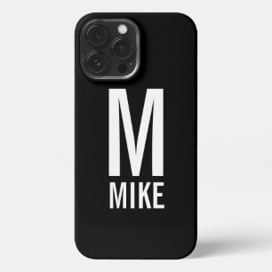 Modern Personalised Monogram and Name iPhone 13 Pro Max Case