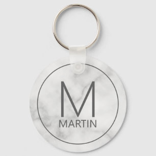 Modern Personalised Monogram and Name Keychain