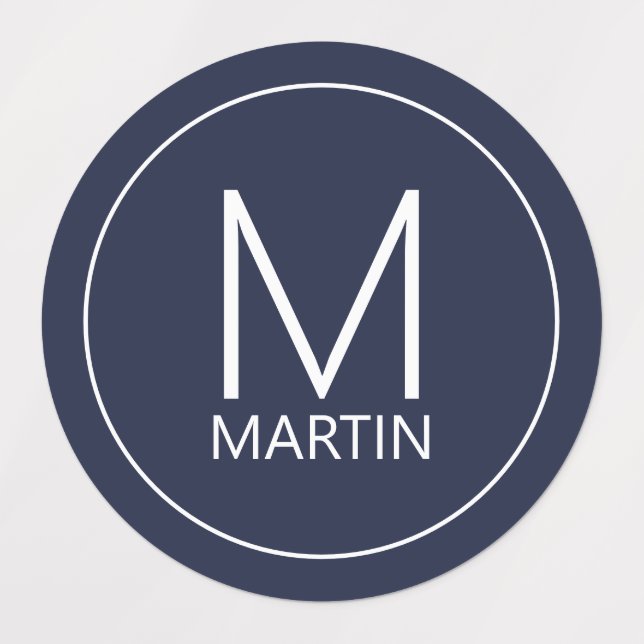 Modern Personalised Monogram and Name Labels (Design 1)