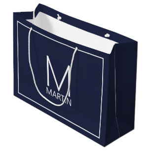 Modern Personalised Monogram and Name Large Gift B Bag