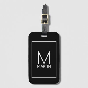 Modern Personalised Monogram and Name Luggage Tag