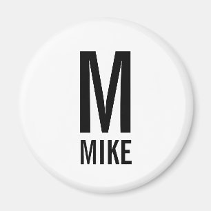 Modern Personalised Monogram and Name Magnet