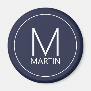 Modern Personalised Monogram and Name Magnet