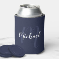 Modern Personalised Monogram and Name Navy Blue