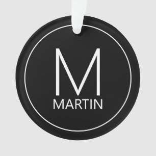 Modern Personalised Monogram and Name Ornament