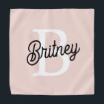 Modern Personalised Monogram and Name Pastel Pink Bandana<br><div class="desc">Introducing our Modern Personalised Monogram and Name Pastel Pink Bandanna, a versatile accessory for adding a personalised touch to your style. This bandanna features a contemporary design in soft pastel pink, personalised with your monogram and name for a custom look. Perfect for wearing as a fashion statement, a hair accessory,...</div>