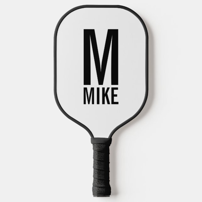 Modern Personalised Monogram and Name Pickleball Paddle (Front)