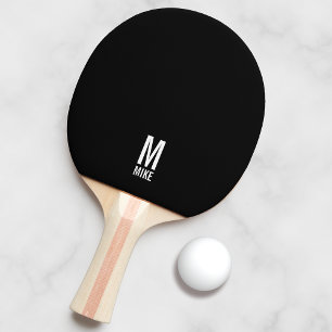Modern Personalised Monogram and Name Ping Pong Paddle