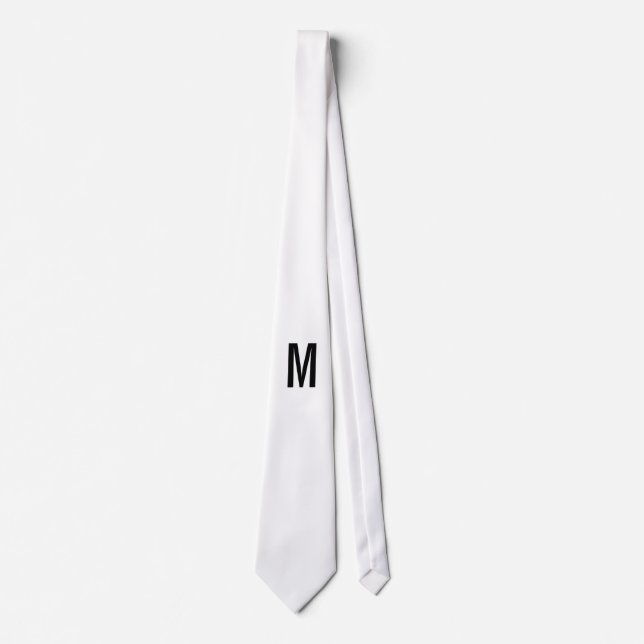 Modern Personalised Monogram and Name Tie (Front)